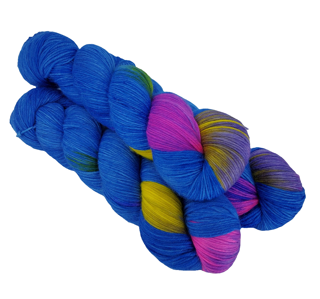 Blue Party - MS Sock 100 - CHAOS Fiber Co