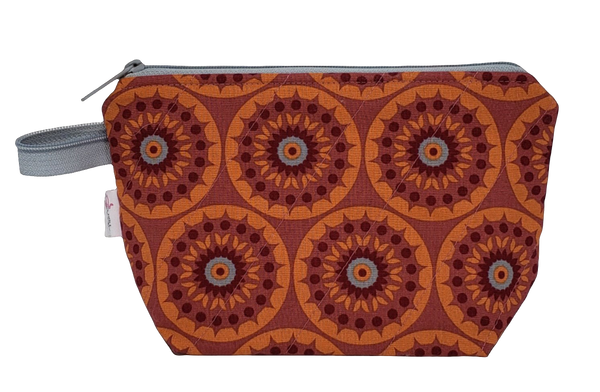 Rust Flower Burst - Notions Bag