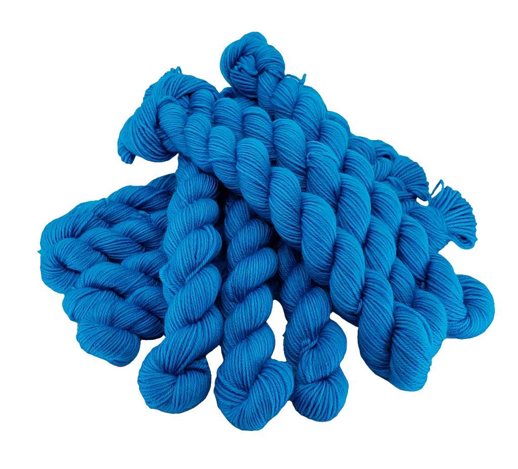 Turquoise Pop - Tonal Sock Mini 20 - CHAOS Fiber Co
