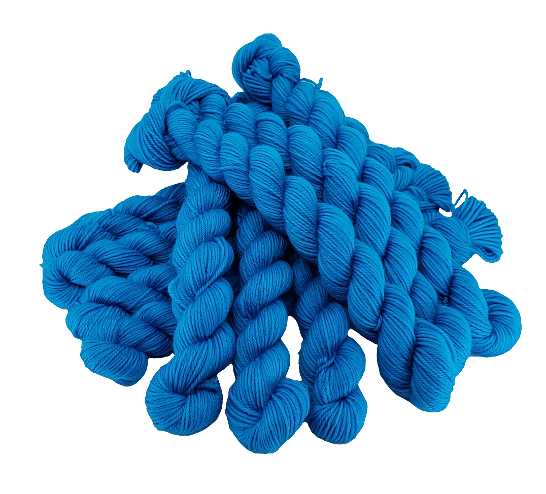 Turquoise Pop - Tonal Sock Mini 20 - CHAOS Fiber Co