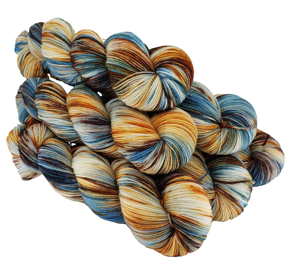 Mango Beach - Variegated Merlin 100 - CHAOS Fiber Co