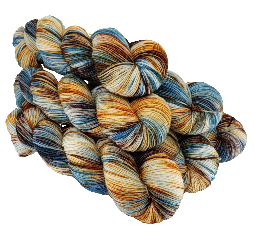 Mango Beach - Variegated Merlin 100 - CHAOS Fiber Co