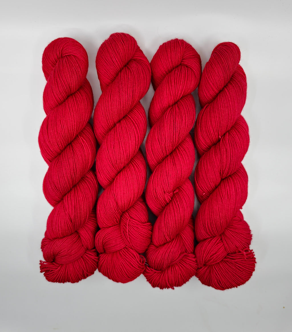 Ruby Red - Tonal Deluxe Sock 100 - CHAOS Fiber Co