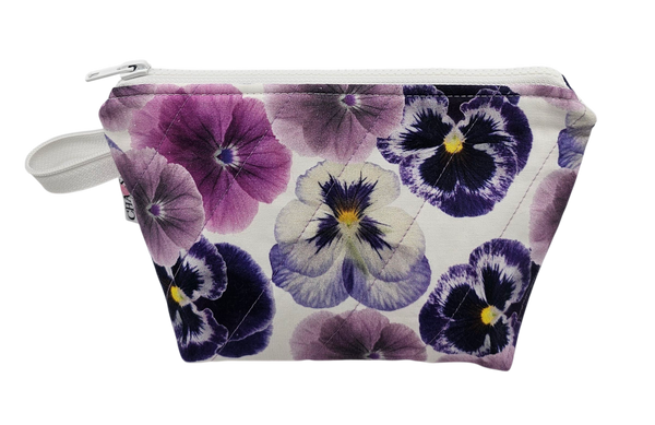 Purple Pansies  - Notions Bag