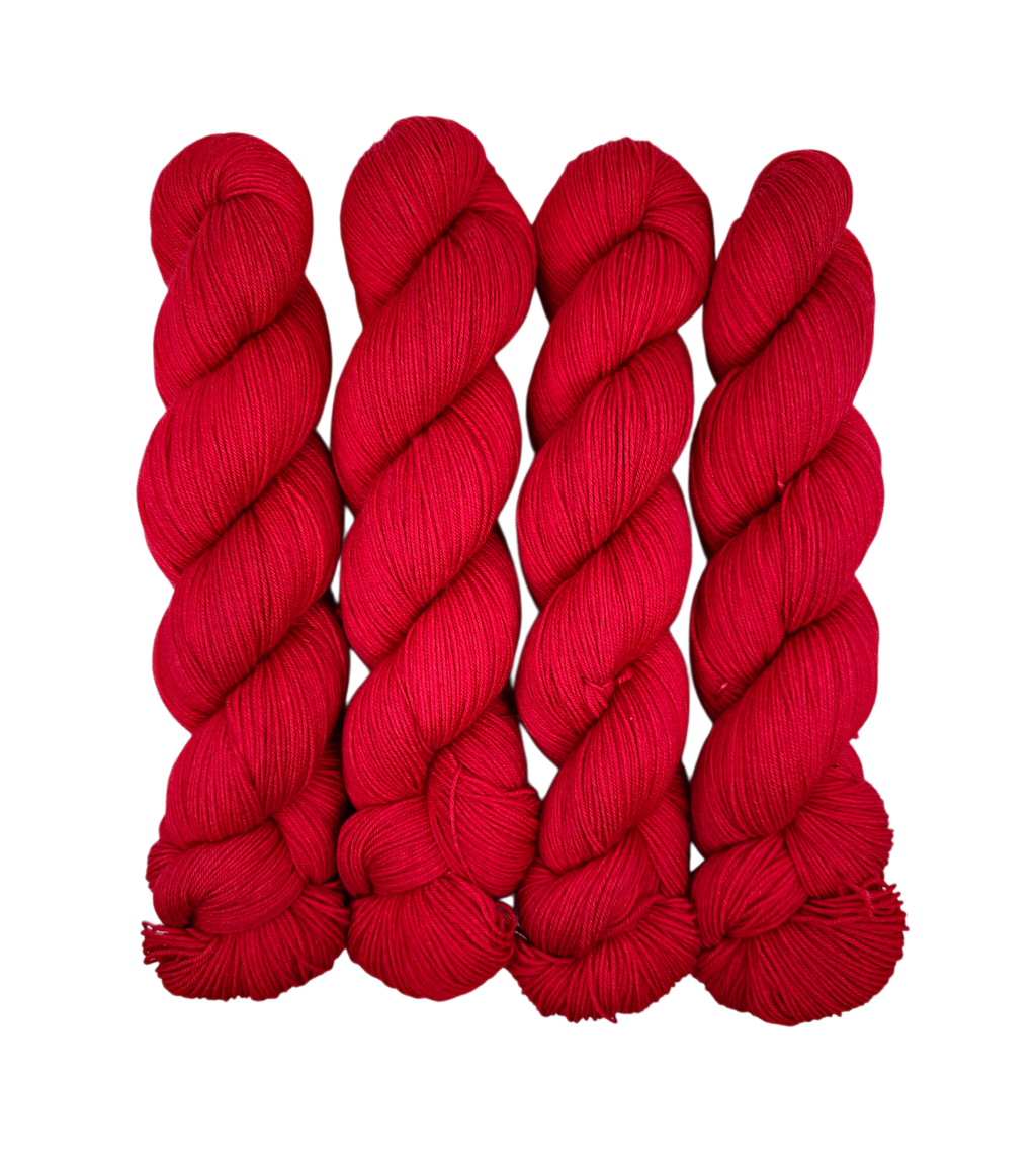 Ruby Red - Tonal Deluxe Sock 100 - CHAOS Fiber Co
