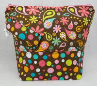 Brown Paisley - Project Bag - Small - Crafting My Chaos