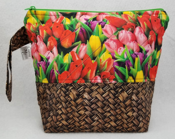Basket of Tulips - Project Bag - Small - Crafting My Chaos