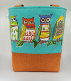 Owls - Quilted Bucket Bag - Large