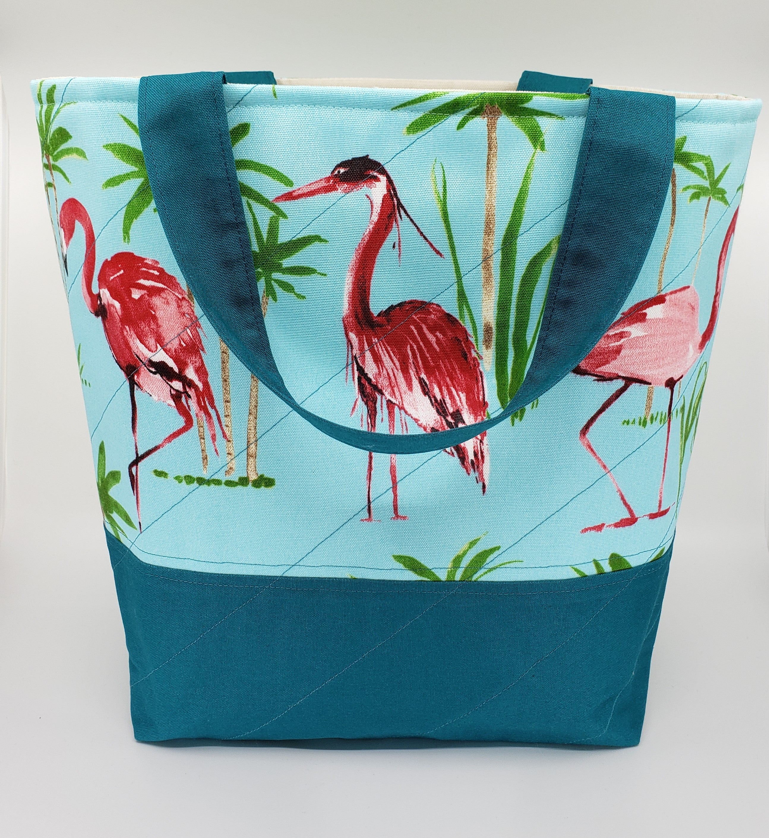 Flamingo - Quilted Bucket Bag - Large - CHAOS Fiber Co