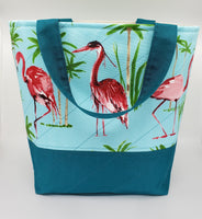 Flamingo - Quilted Bucket Bag - Large