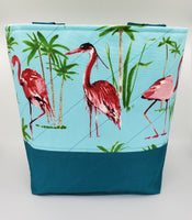 Flamingo - Quilted Bucket Bag - Large