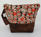 Sock Monkey - Project Bag - Small