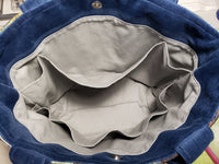 Blue Abstract - Bucket Bag - Large