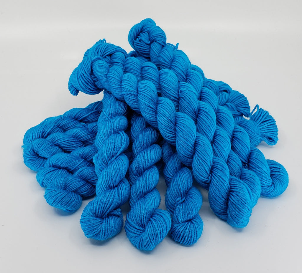 Turquoise Pop - Tonal Sock Mini 20 - CHAOS Fiber Co