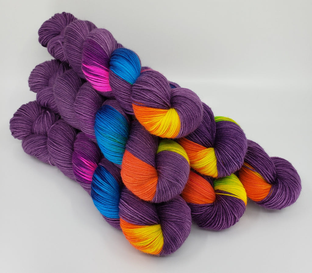 Purple Party - MS Sock 100 - CHAOS Fiber Co
