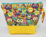 Owls in Yellow - Project Bag - Medium