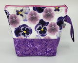 Purple Pansies - Project Bag - Small