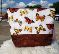 Brown Butterflies - Project Bag - Medium
