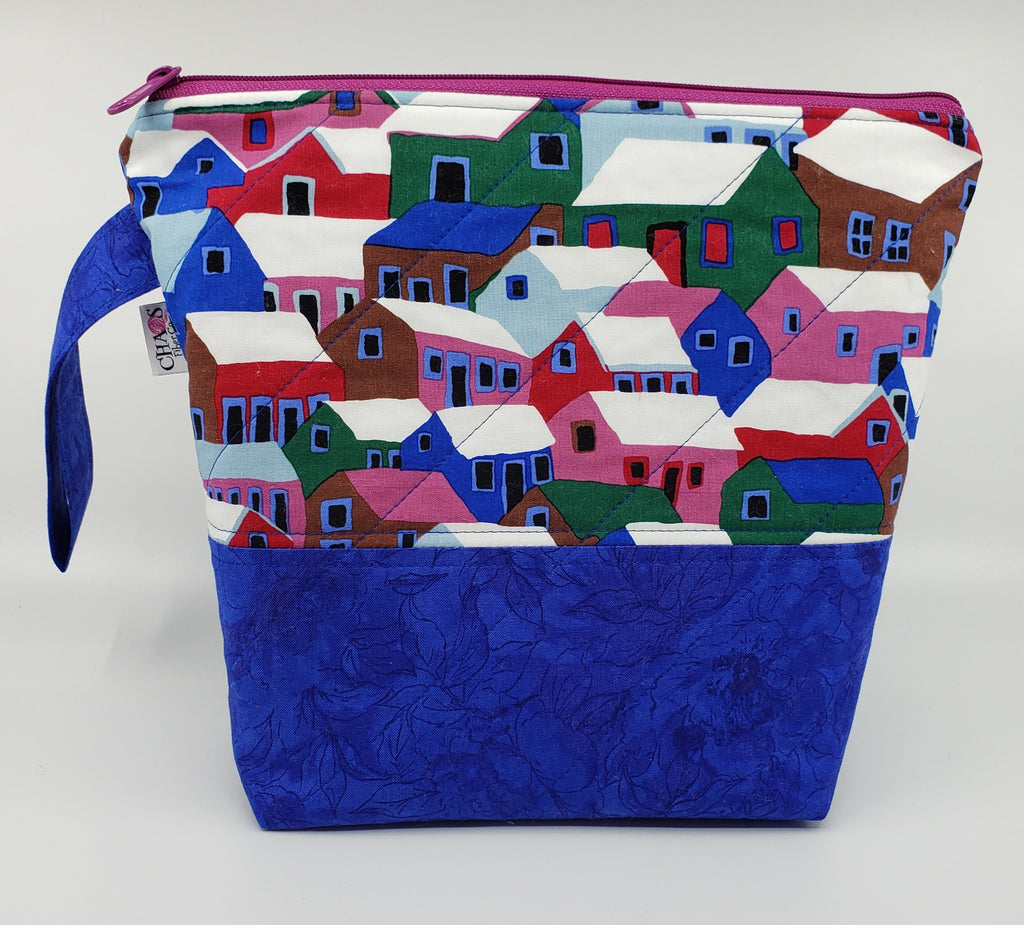 Snowtop Houses - Project Bag - Small - CHAOS Fiber Co