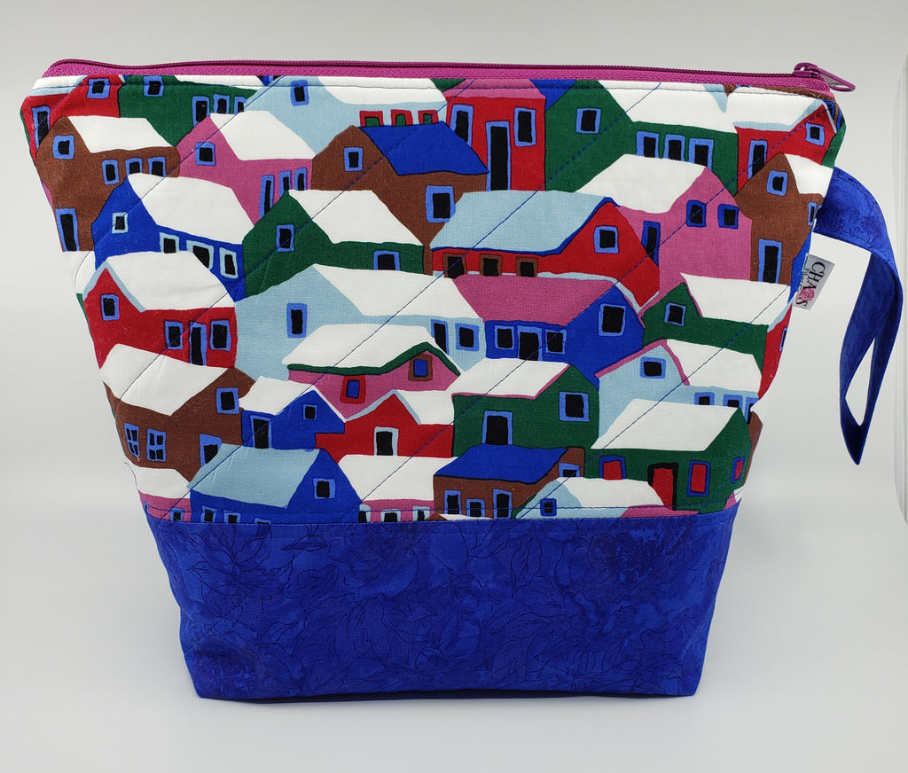 Snowtop Houses - Project Bag - Medium - CHAOS Fiber Co