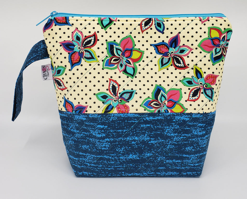 Pinwheel Flowers - Project Bag - Small - CHAOS Fiber Co