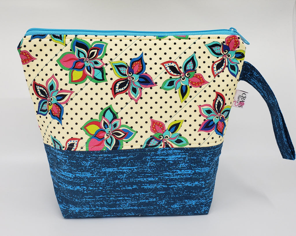 Pinwheel Flowers - Project Bag - Small - CHAOS Fiber Co