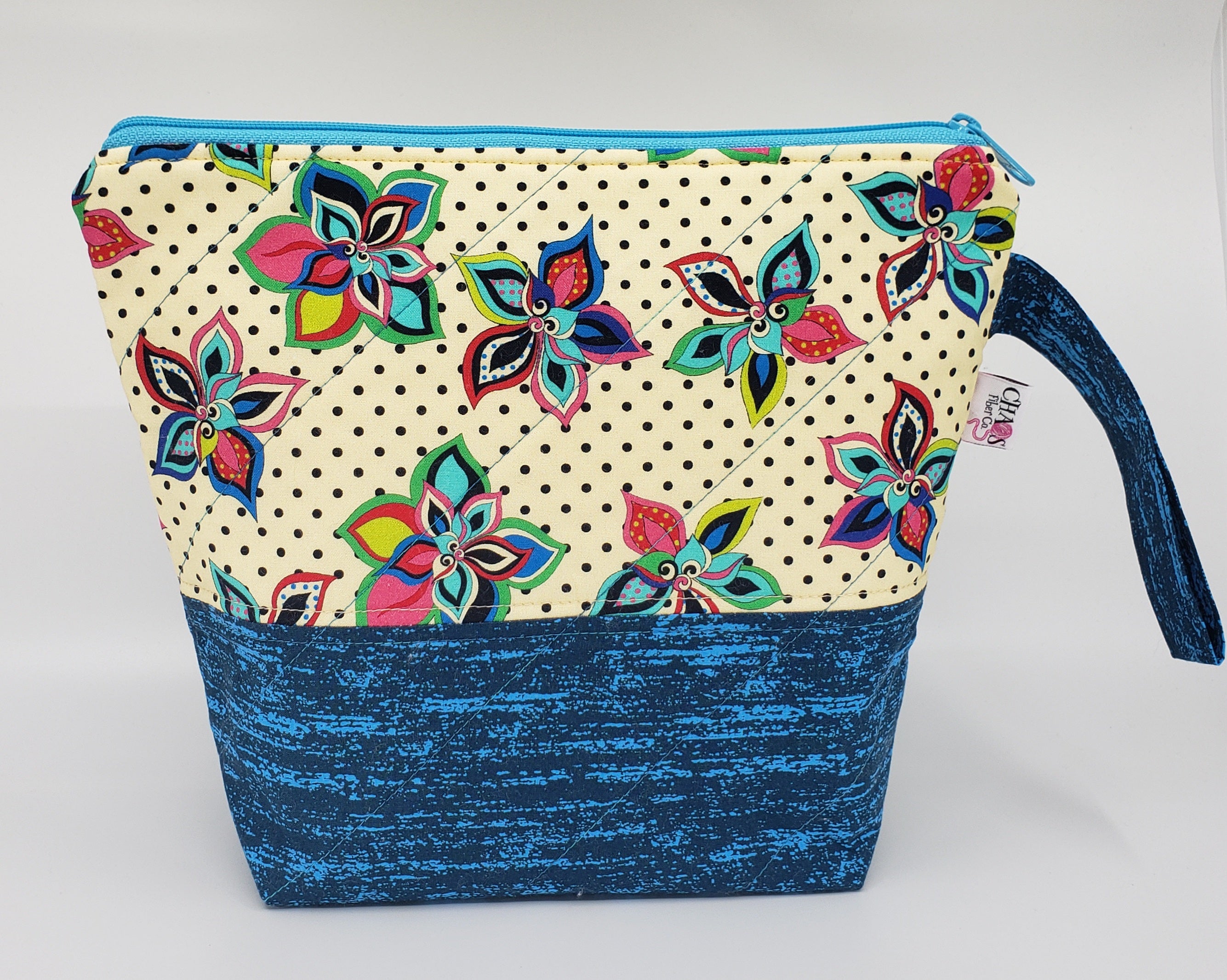 Pinwheel Flowers - Project Bag - Small - CHAOS Fiber Co