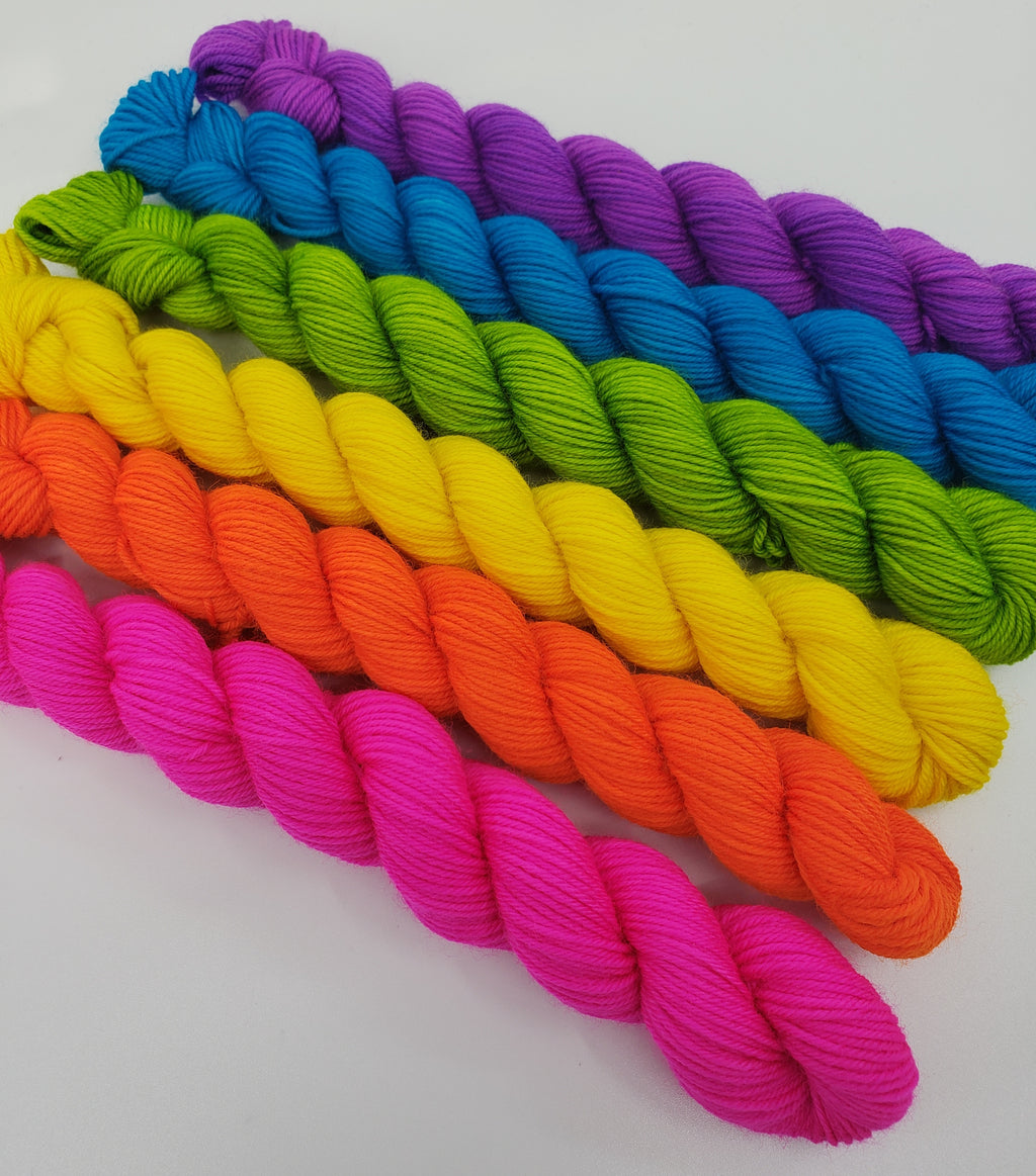 Neon Rainbow - Minis Set - CHAOS Fiber Co