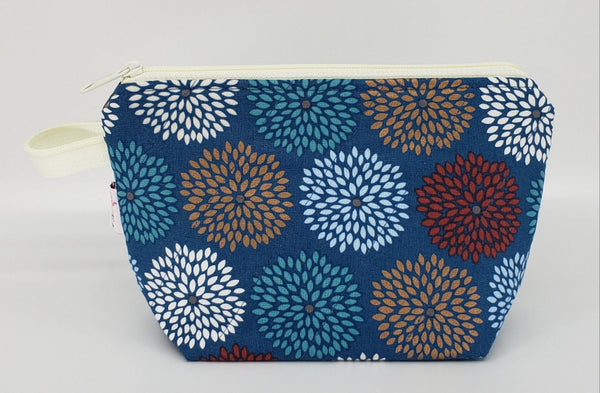 Blue Flower Burst - Notions Bag