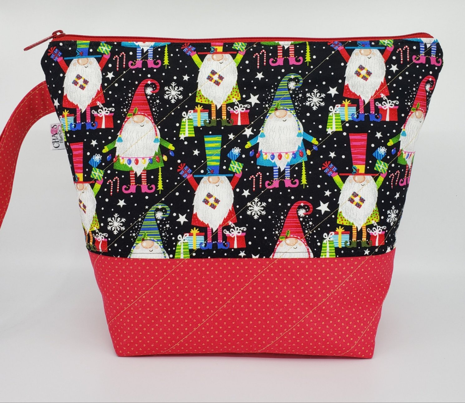 Christmas Gnomes - Project Bag - Medium - CHAOS Fiber Co