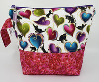 Black Cats in Pink - Project Bag - Small