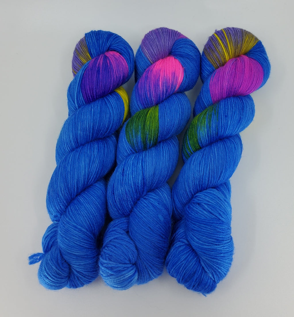 Blue Party - MS Sock 100 - CHAOS Fiber Co