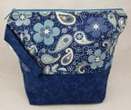 Blue Paisley - Project Bag - Small - Crafting My Chaos