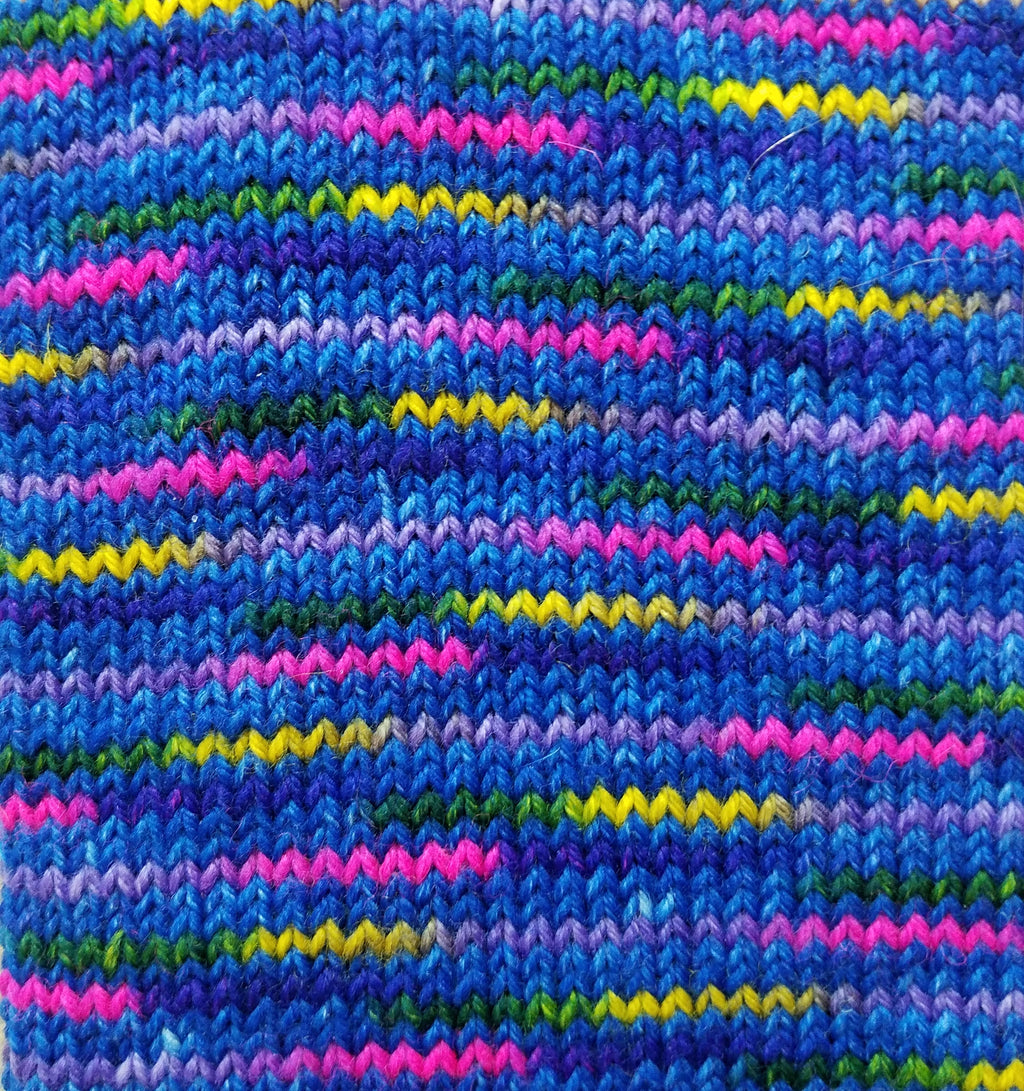 Blue Party - MS Sock 100 - CHAOS Fiber Co