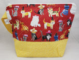 Cats in Hats - Project Bag - Medium - Crafting My Chaos