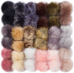 Faux Fur Pom Pom Balls with Elastic Loop - Small