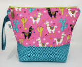 Festive Llamas - Project Bag - Medium