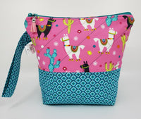 Festive Llamas - Project Bag - Small