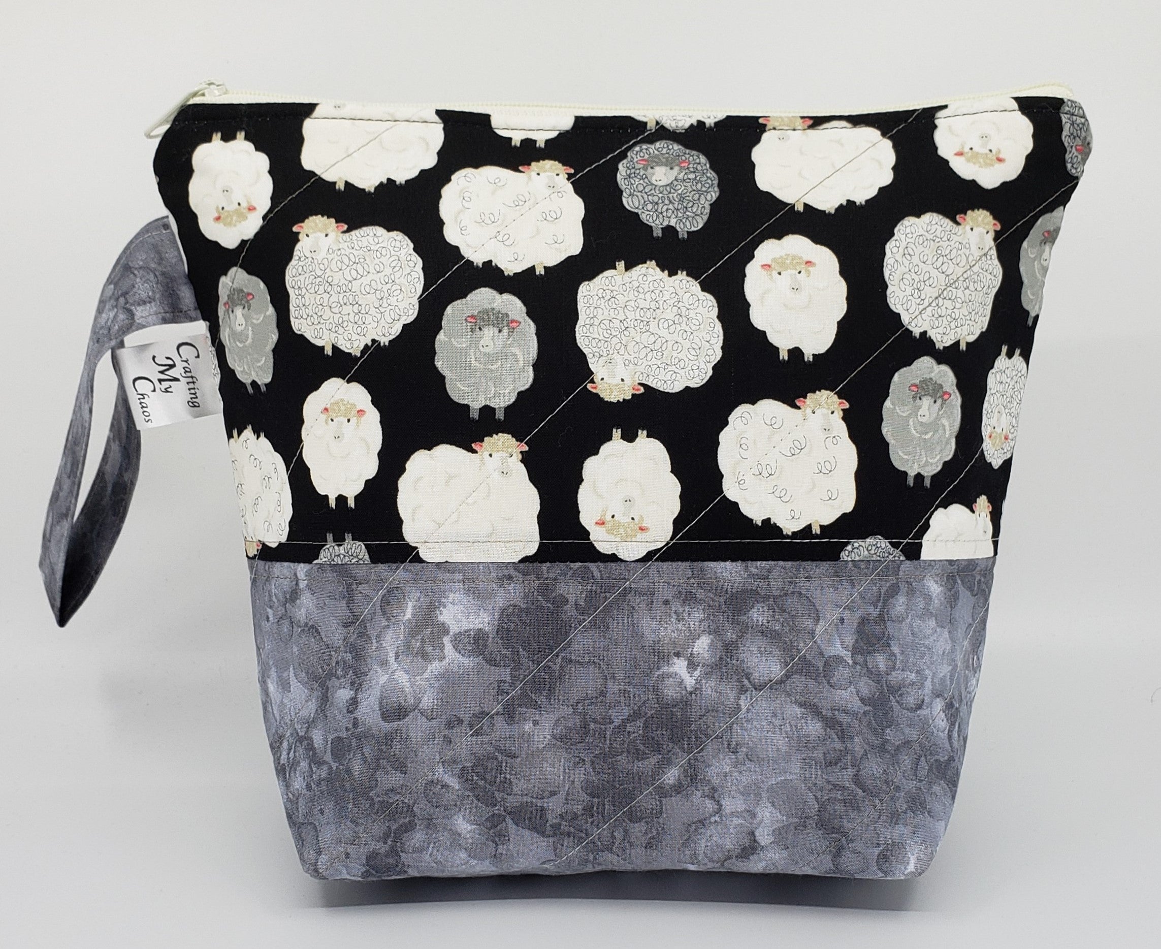 Fluffy Sheep - Grey - Project Bag - Small - CHAOS Fiber Co