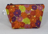 Orange Floral - Notions Bag - Crafting My Chaos