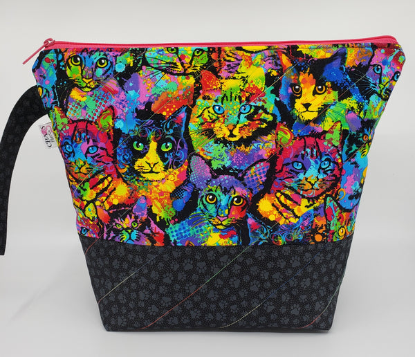 Painted Cats - Project Bag - Medium