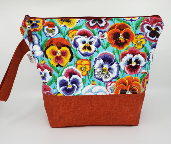 Pansies -  Project Bag - Medium