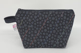 Paw Prints in Black - Notions Bag