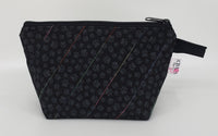 Paw Prints in Black - Notions Bag