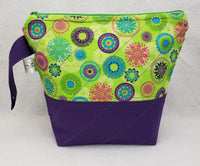 Purple and Flowers - Project Bag - Small - Crafting My Chaos