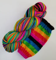 6 Rainbow Riot - Self-Striping - MS Sock 100 - Crafting My Chaos