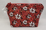 Red Flowers - Notions Bag - Crafting My Chaos