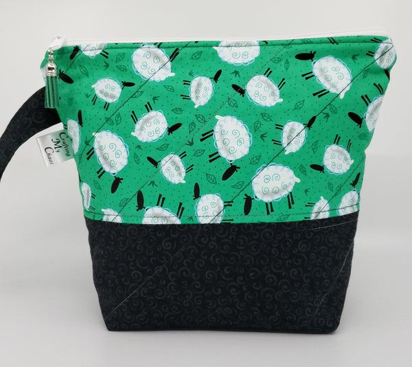 Sheep Grazing in Green - Project Bag - Small