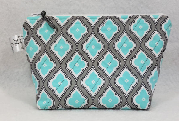 Teal Diamonds - Notions Bag - Crafting My Chaos
