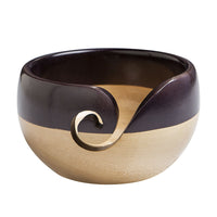 Yarn Bowl - Two Tone Black Maplewood